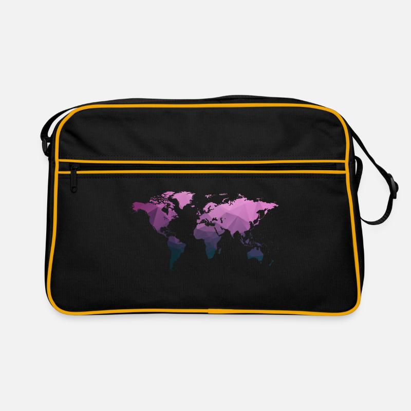World map "Triangle" Retro Bag