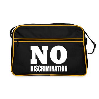 no discrimination - Sac Retro - noir/or - Devant