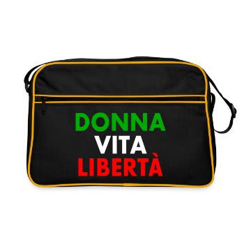 LIBERTÉ DE VIE DE LA FEMME - Sac Retro - noir/or - Devant