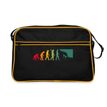 Evolution Graphic Climbing Climber Bouldering Boul - Retro Tasche - Schwarz/Gold - Vorne