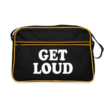 Get loud - Retro Bag - black/gold - Front