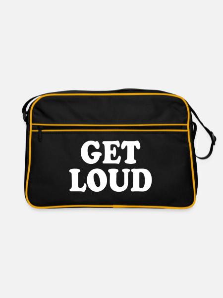 Get loud - Retro Bag - black/gold - Front