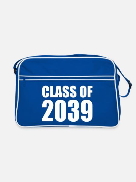 Class of 2039 - Retro Tasche - Blau/Weiß - Vorne