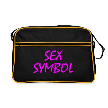 Sex symbol - Retro Bag - black/gold - Front