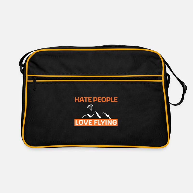 Détester les gens - aimer voler Sac Retro