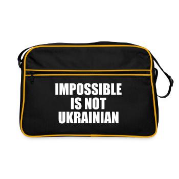 impossible is not ukrainian - ukraine - Retro Bag - black/gold - Front