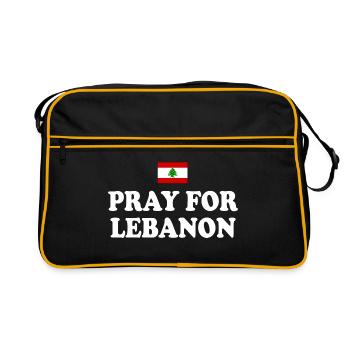 Pray for lebanon - Sac Retro - noir/or - Devant