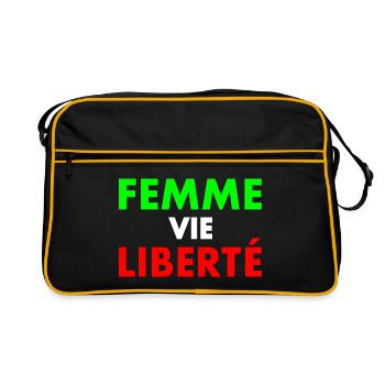 Femme vie liberté - Sac Retro - noir/or - Devant