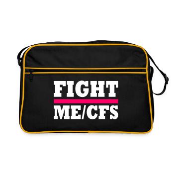 Me/cfs - fight me/cfs - Retro Tasche - Schwarz/Gold - Vorne