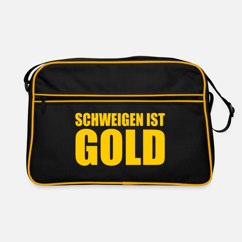 schweigen ist gold Retro Tasche
