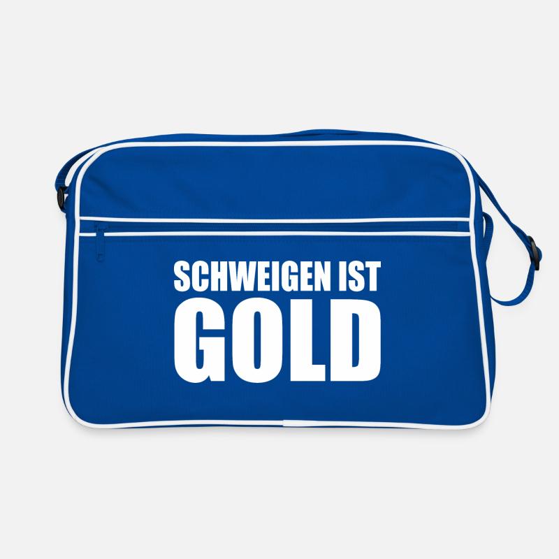 schweigen ist gold Retro Tasche