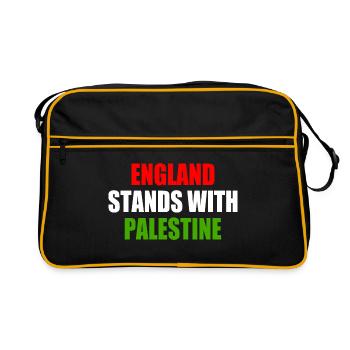 England stands with palestine - Sac Retro - noir/or - Devant
