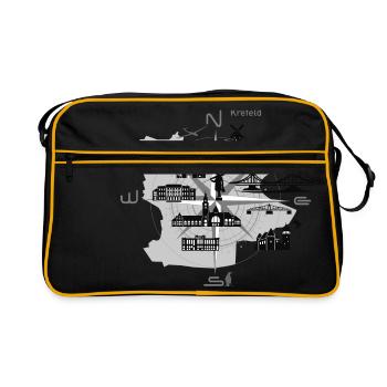 Krefeld compass, Krefeld - Retro Bag - black/gold - Front