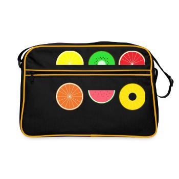 DIGITAL - FRUIT fruits numérique Hipster - Sac Retro - noir/or - Devant