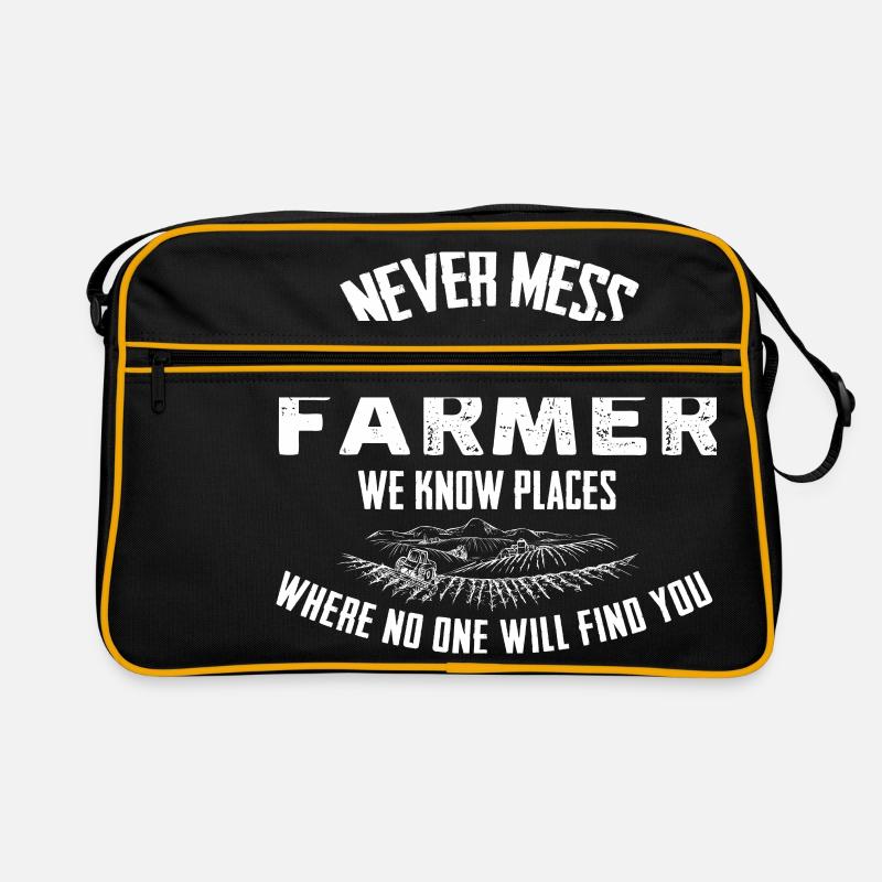 Farmer Never mess Retro Tasche