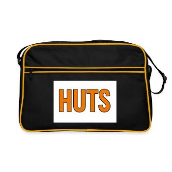 Typographie orange audacieuse des huttes - Sac Retro - noir/or - Devant