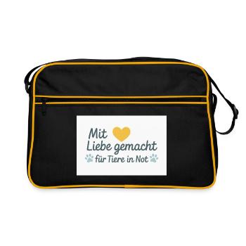 For animals in need - Retro Bag - black/gold - Front