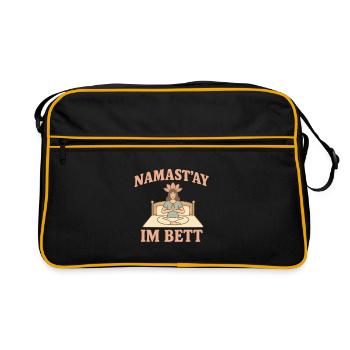 Namastay in bed - Retro Bag - black/gold - Front
