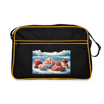 Plus au nord - Mors, Struganina, Pelmeni, Caviar, - Sac Retro - noir/or - Devant