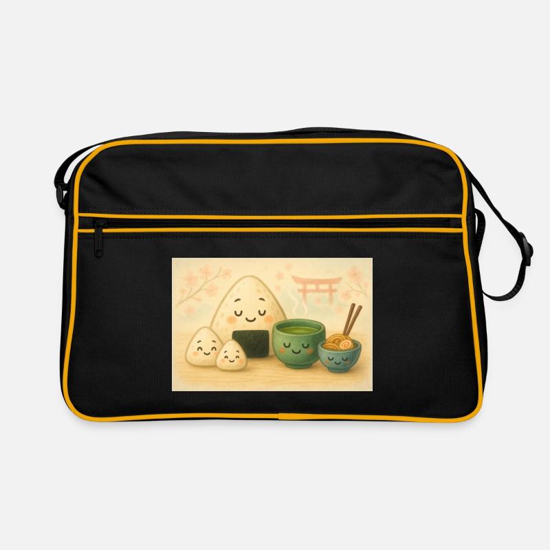 Kawaii Reisbällchen mit Tee Torii Retro Tasche