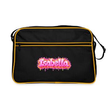 ISABELLA GRAFFITI NAME FOR PERFECT GIFT PRINTABLE  - Sac Retro - noir/or - Devant