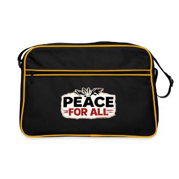 War No More – Sticker Peace & Humanity - Retro Bag - black/gold - Front
