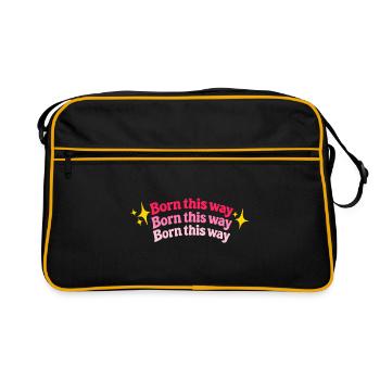 Born this way - Retro Bag - black/gold - Front