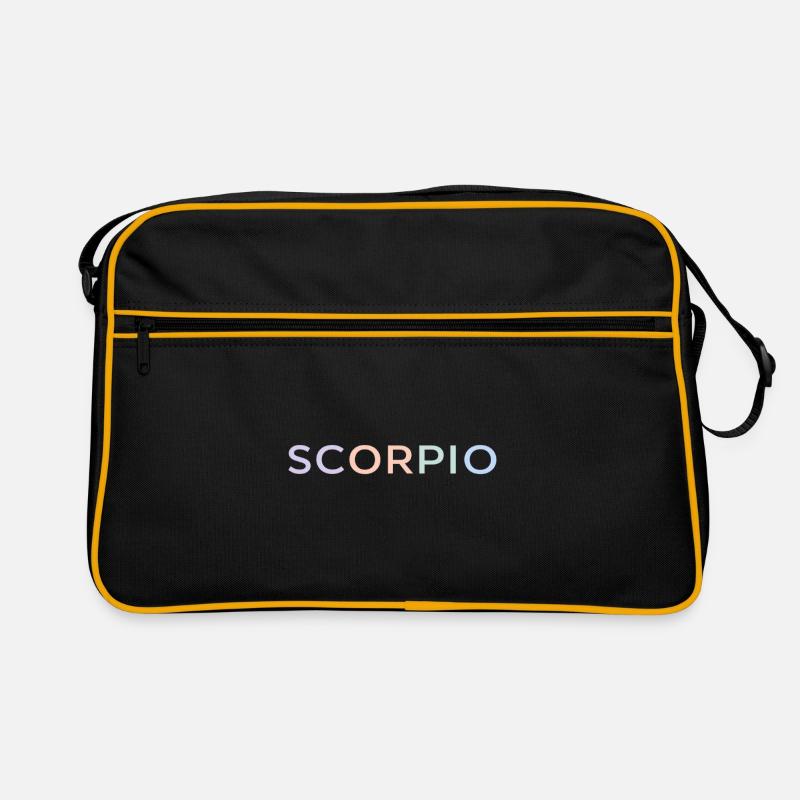 Glyphes pastel du Scorpion - Sac Retro - noir/or