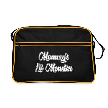 Mommy´s Lil Monster | Mama´s kleines Monster - Retro Tasche - Schwarz/Gold - Vorne
