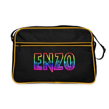 enzo rs arc-en - Sac Retro - noir/or - Devant