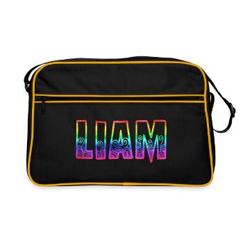 liam rs rainbow - Retro Bag - black/gold - Front