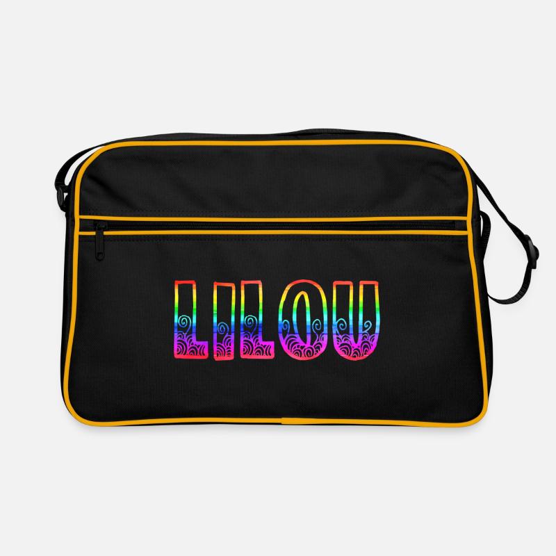 lilou rs arc-en-ciel - Sac Retro - noir/or