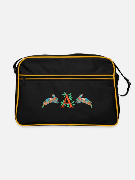 lapins e 4 a - Sac Retro - noir/or - Devant
