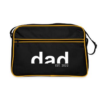 PAPA - EST.2022 - Père - Papa - Idée cadeau - Sac Retro - noir/or - Devant