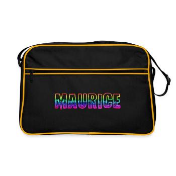maurice rs regenbogen - Retro Tasche - Schwarz/Gold - Vorne