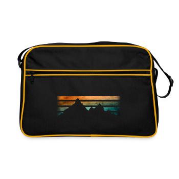 Montagnes - Randonnée - Rétrostripes - Sac Retro - noir/or - Devant