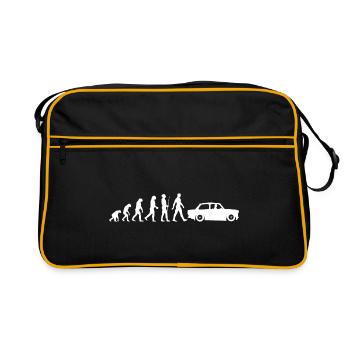 DDR Evolution Trabi, racing cardboard, Ostalgie Ostzone - Retro Bag - black/gold - Front