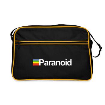 Paranoid - funny retro design - black humor - Retro Bag - black/gold - Front