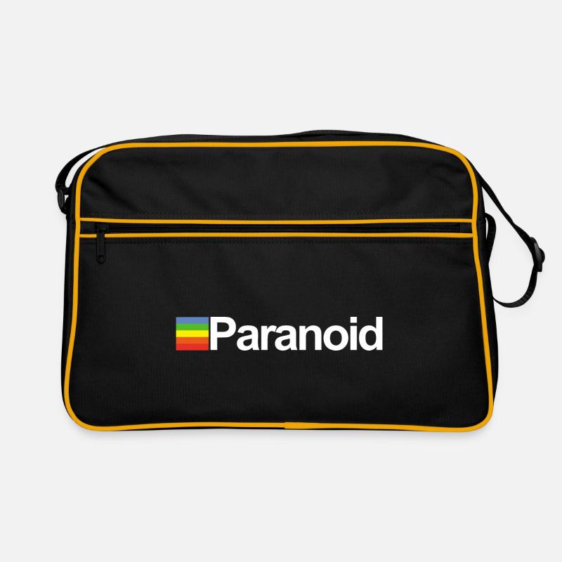 Paranoid - lustiges Retro Design - schwarzer Humor Retro Tasche