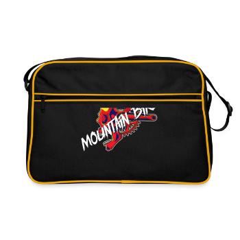 Mountain Bike Downhill Bicycle Skull Pedals - Retro Bag - black/gold - Front