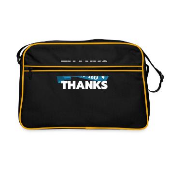 Thanksgiving Thanks But No Thanks - Retro Bag - black/gold - Front