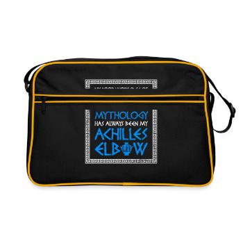 Poor Knowledge Greek Mythology Achilles Elbow - Retro Bag - black/gold - Front