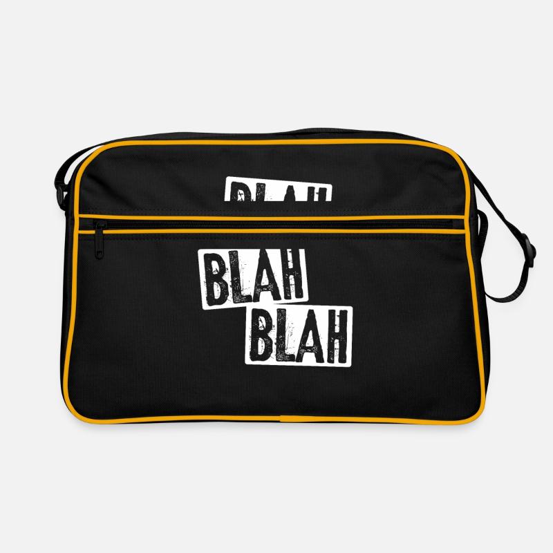blah blah blah - Retro Bag - black/gold