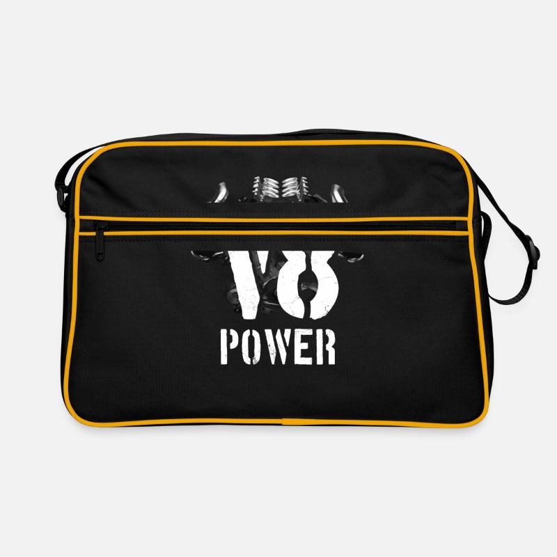 V8 Motor Engine Power Retro Tasche