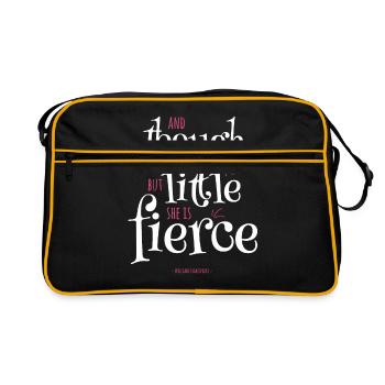 Though She Be But Little She Is Fierce Shakespeare - Retro Bag - black/gold - Front