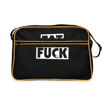 Fat Fuck - Retro Tasche - Schwarz/Gold - Vorne