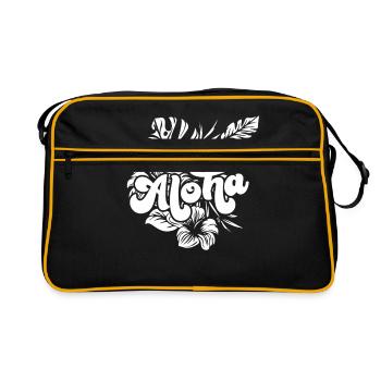Aloha Hibiscus Hawaii - Sac Retro - noir/or - Devant