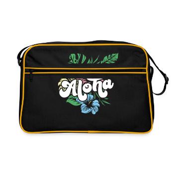 Aloha Hibiscus Hawaii - Sac Retro - noir/or - Devant