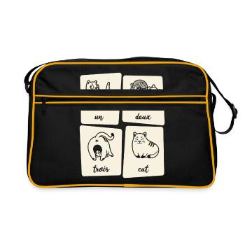 Les fans d'Un Deux Trois Cat - Sac Retro - noir/or - Devant