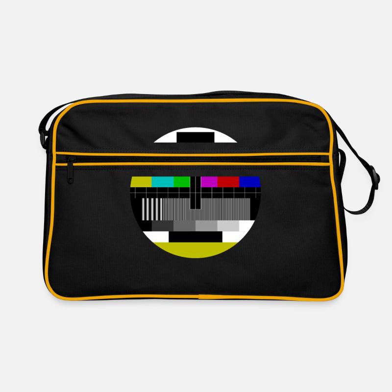Test screen transmission end 70s 80s Retro - Retro Bag - black/gold